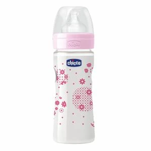 Chicco Bottle Wb Glass Deco Girl Norm Sil 150 Ml