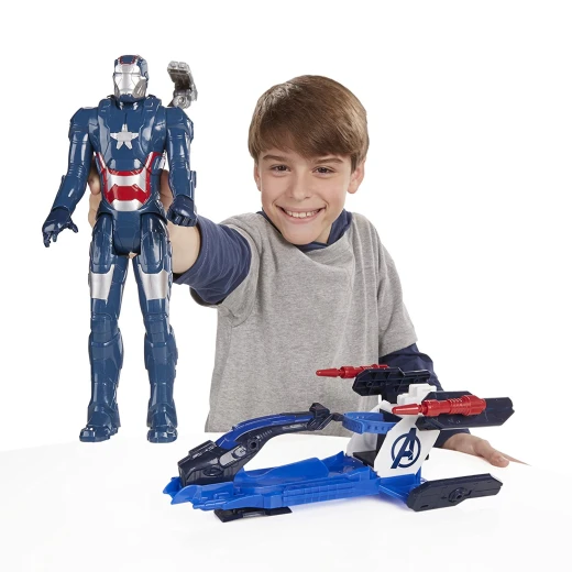 Marvel Avengers Titan Hero Series Iron Patriot Figure with Arc Thruster Jet Vehicle - هاسبرو - Image 4