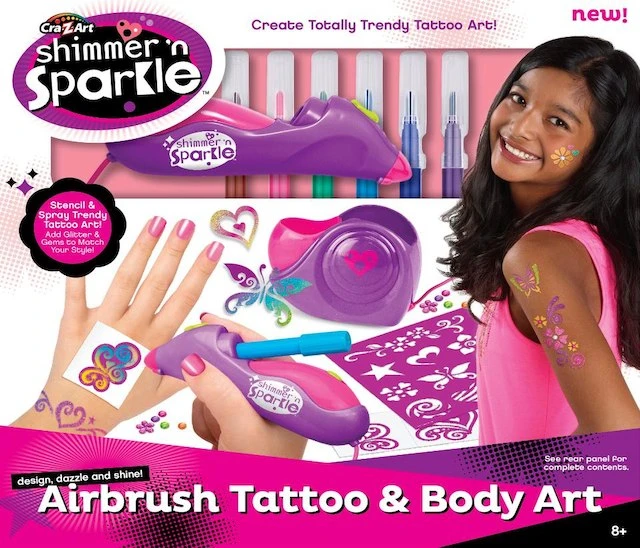 Cra Z Art Shimmer N' Sparkle Airbrush Tattoo & Body Art - هاسبرو