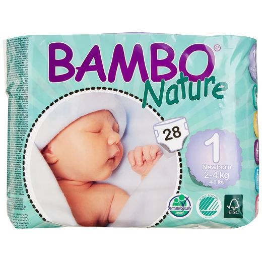 6x Bambo Nature New Born 1 (2-4 Kg) + 3x Bambo Nature Wet Wipes x80 - بامبو ناتشور - Image 3
