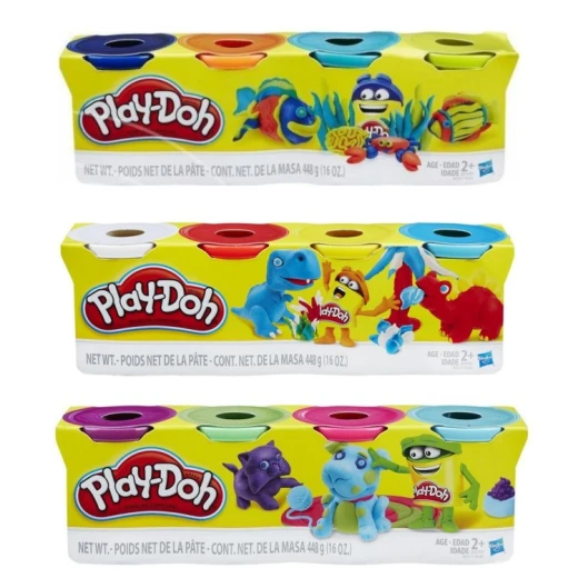 Hasbro 4 Cans Pack Play-Doh Plasticine Hasbro 4 Cans Pack Play-Doh Plasticine