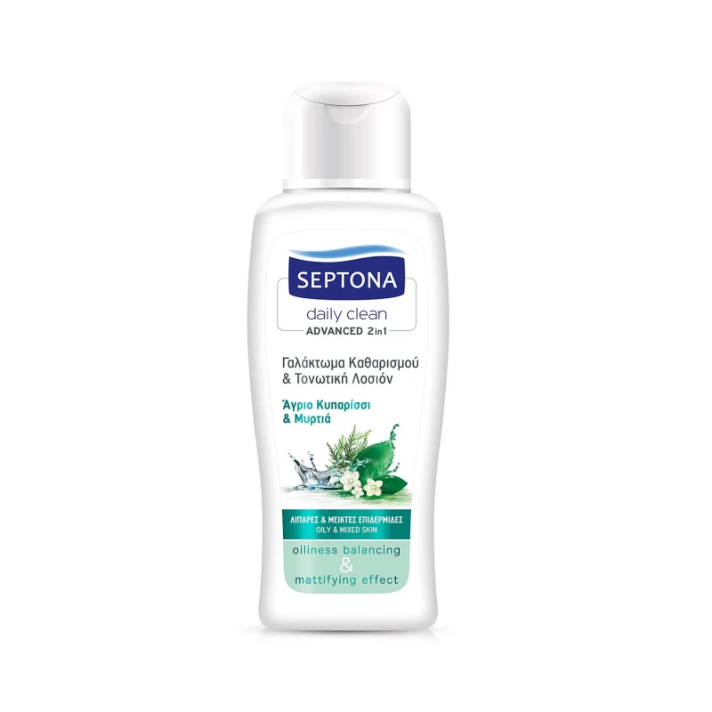 Septona 2in1 Cleansing Milk & Toner with Juniper & Myrtle 200ml - سيبتونا