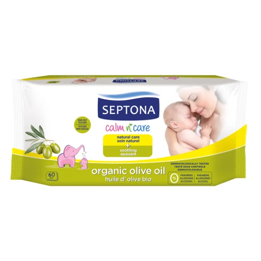Septona Baby Wipes with Organic Olive Oil Offer - Buy 2 get 1 Free - سيبتونا - Image 2