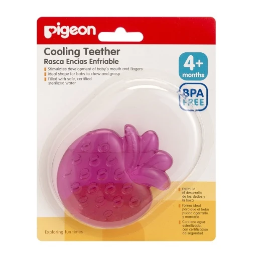 Pigeon Cooling Teether, Strawberry Pigeon Cooling Teether, Strawberry