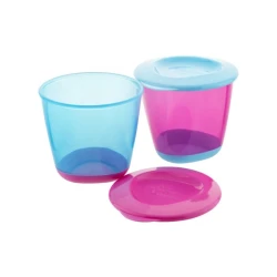 Tommee Tippee - Explora Pop Up Weaning Pot 2 pc (Pink or Blue) - أزرق
