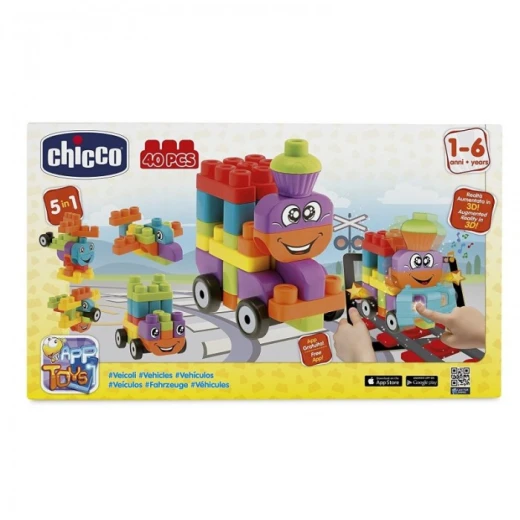 Chicco Toy Building Blocks Vehicles Set 40pc Chicco Toy Building Blocks Vehicles Set 40pc
