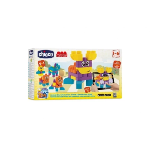 Chicco Toy Building Blocks Animals Set 40pc Chicco Toy Building Blocks Animals Set 40pc