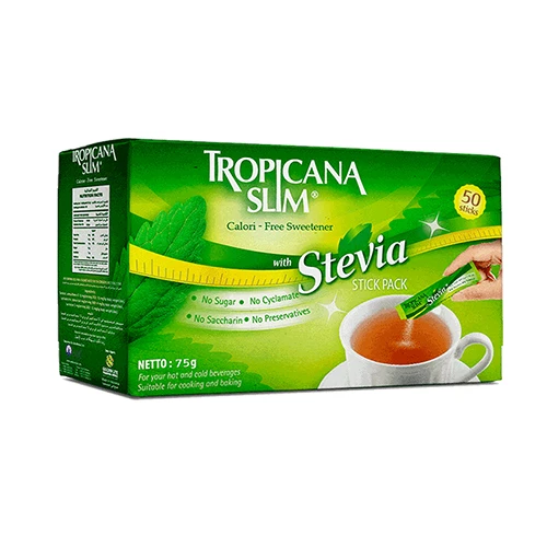 Tropicana Slim Zero Calorie Stevia Sweetener 50pc - تروبيكانا سليم
