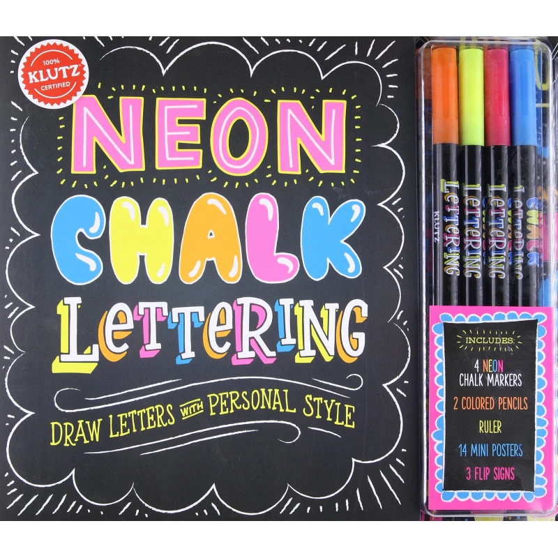 Neon Chalk Lettering (Klutz) - سكولاستيك