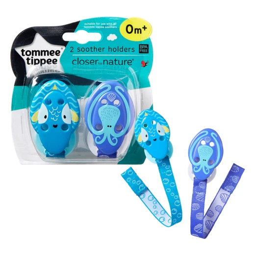 Tommee Tippee Closer to Nature Soother Holders x2- Octopus Tommee Tippee Closer to Nature Soother Holders x2- Octopus