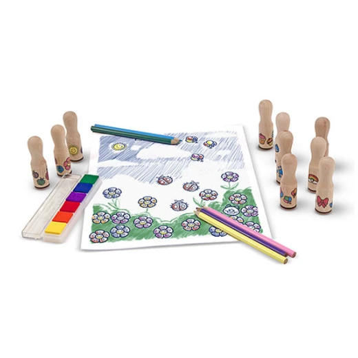 Melissa & Doug Wooden Stamp Set - Deluxe Happy Handles - ميليسا اند دوج - Image 4