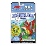 Melissa & Dough On-The-Go Crafts Animals Sequin Art - ميليسا اند دوج