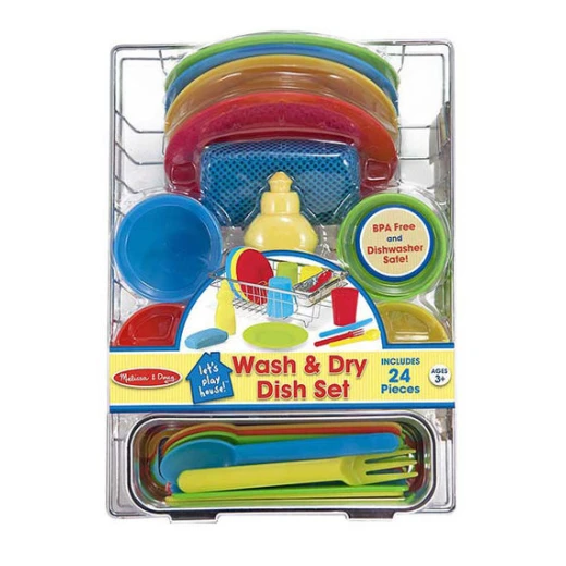 Melissa & Doug Let's Play House! Wash & Dry Dish Set - Melissa &amp; Doug - Image 2