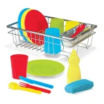 Melissa & Doug Let's Play House! Wash & Dry Dish Set - Melissa &amp; Doug
