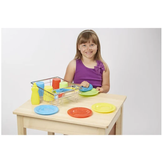Melissa & Doug Let's Play House! Wash & Dry Dish Set - Melissa &amp; Doug - Image 3