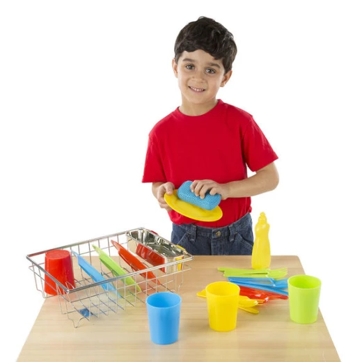 Melissa & Doug Let's Play House! Wash & Dry Dish Set - Melissa &amp; Doug - Image 4