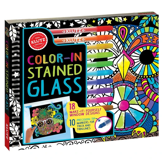 Klutz Color-In Stained Glass: 18 Make-it-yourself Window Designs Klutz Color-In Stained Glass: 18 Make-it-yourself Window Designs
