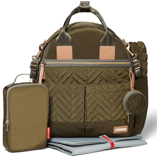 Skip Hop Suite 6 Pieces c Diaper Backpack Set - Olive Skip Hop Suite 6 Pieces c Diaper Backpack Set - Olive