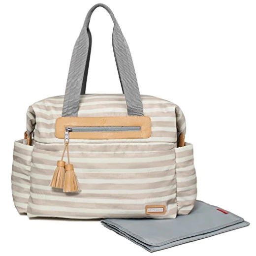 Skip Hop Riverside Ultra Light Diaper Satchel, Oyster Stripe - سكيب هوب - Image 2