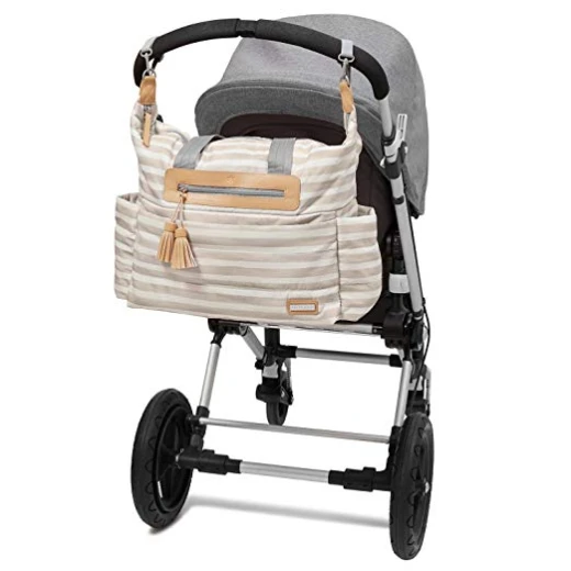 Skip Hop Riverside Ultra Light Diaper Satchel, Oyster Stripe - سكيب هوب - Image 5