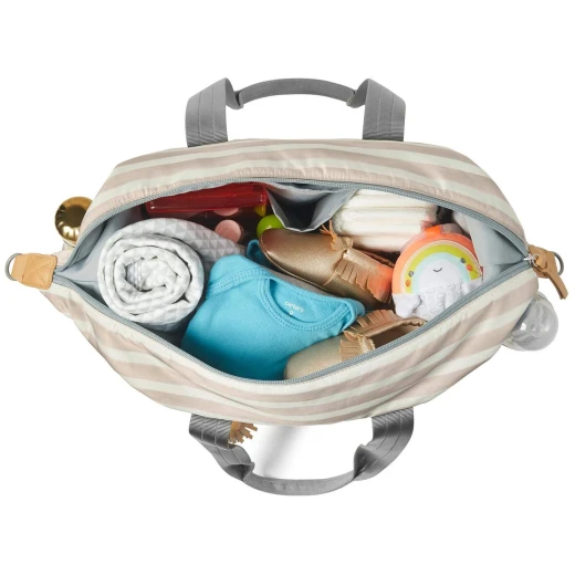 Skip Hop Riverside Ultra Light Diaper Satchel, Oyster Stripe - سكيب هوب - Image 7