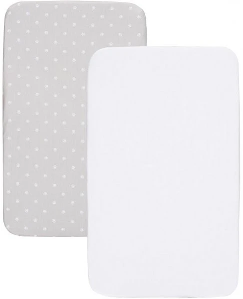 Chicco Next 2 Me Fitted Sheets Set of 2 - Silver - تشيكو