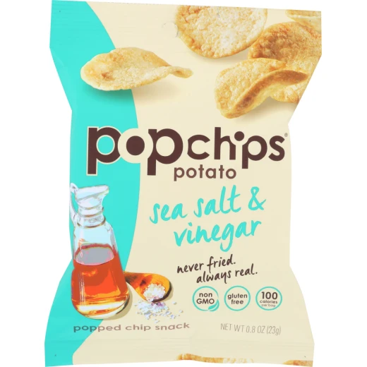 Pop Chips Gluten Free Chips Sea Salt & Vinigar Potato 23g Pop Chips Gluten Free Chips Sea Salt & Vinigar Potato 23g