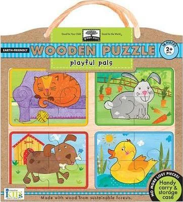 Wodden Puzzles -playful pals - انوفاتيف كيدز جرين