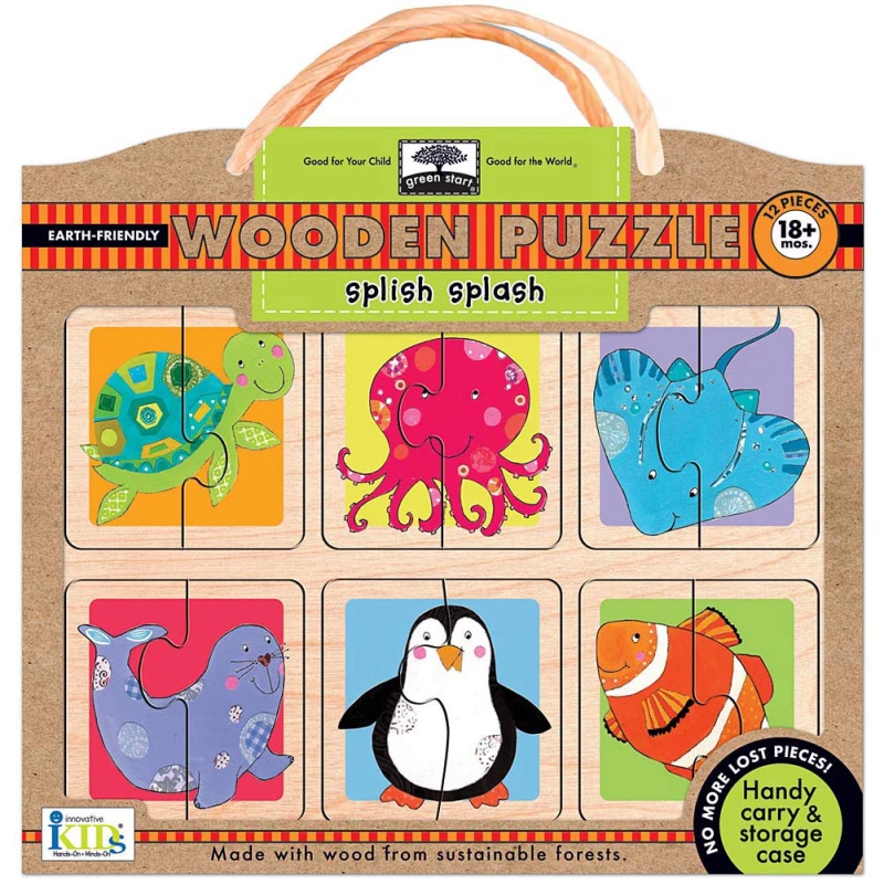 Wodden Puzzles -Splish-Splash - انوفاتيف كيدز جرين
