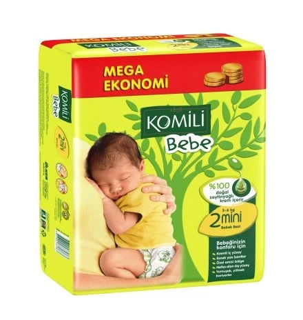 KOMiLi Bebe Jumbo Size 2 Mini 3-6 Kg 78 PCS - كوميلي كيدز - Image 3