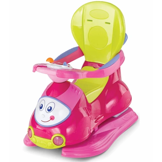 Chicco Pink  Quattro 4-in-1 Sit n Ride Car - تشيكو - Image 2