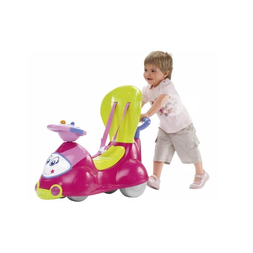 Chicco Pink  Quattro 4-in-1 Sit n Ride Car - تشيكو - Image 5