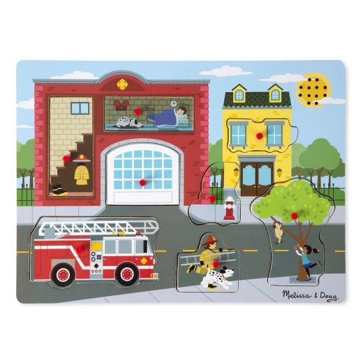 Melissa & Doug Around the Fire Station Sound Puzzle Melissa & Doug Around the Fire Station Sound Puzzle