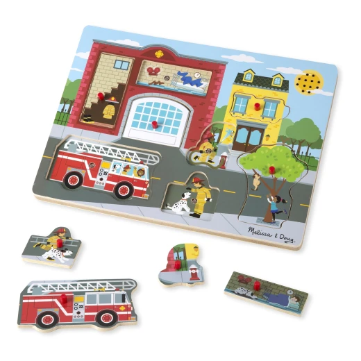 Melissa & Doug Around the Fire Station Sound Puzzle - Melissa &amp; Doug - Image 3