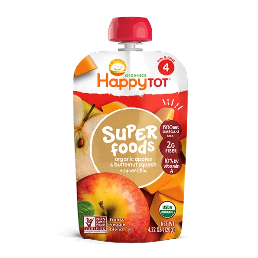Happy Tot Organic Apples & Butternut Squash + Super Chia Happy Tot Organic Apples & Butternut Squash + Super Chia