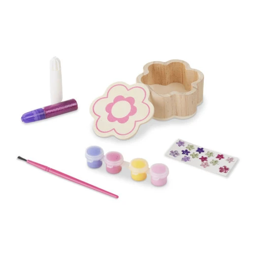 Melissa & Doug Decorate-Your-Own Wooden Flower Box - ميليسا اند دوج - Image 3
