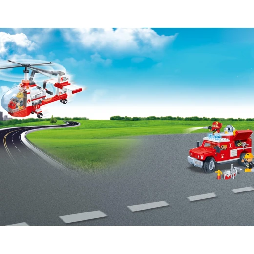 Banbao Fire Truck And Helicopter - بانباو - Image 2
