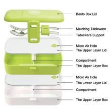 Look Back Lunch Box for Adults, Kids, 2 Layers, Leak Proof - لوك باك - Image 6