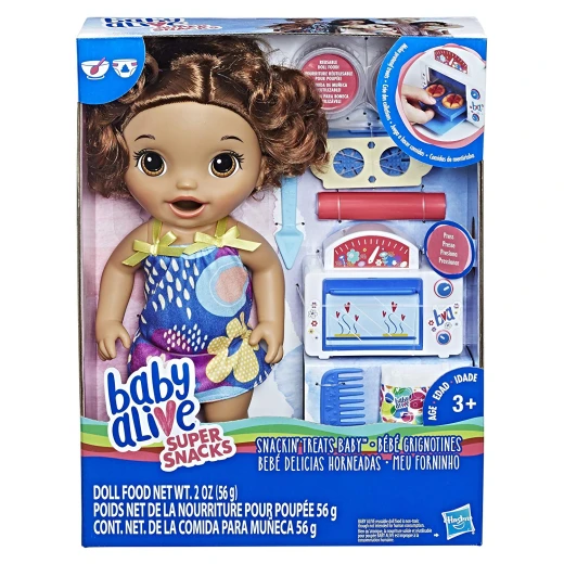 Baby Alive Snackin’ Treats Baby (Brown Curly Hair) Baby Alive Snackin’ Treats Baby (Brown Curly Hair)