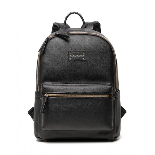 Colorland Fashion Travel Bag Organizer Backpack Diaper Bag Mummy Bag PU Leather - Black Colorland Fashion Travel Bag Organizer Backpack Diaper Bag Mummy Bag PU Leather - Black