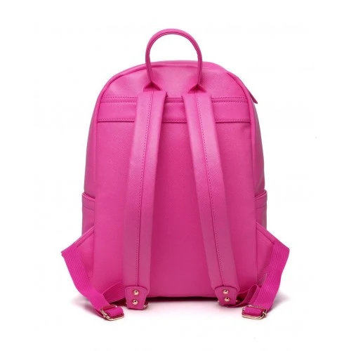 Colorland Fashion Travel Bag Organizer Backpack Diaper Bag Mummy Bag PU Leather - Pink - كولورلاند - Image 3