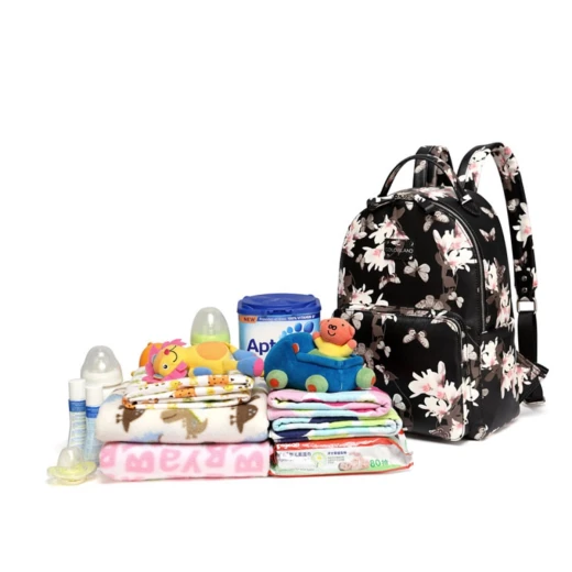 Colorland Mirabelle Faux Leather Diaper Backpack- Flower - كولورلاند - Image 3