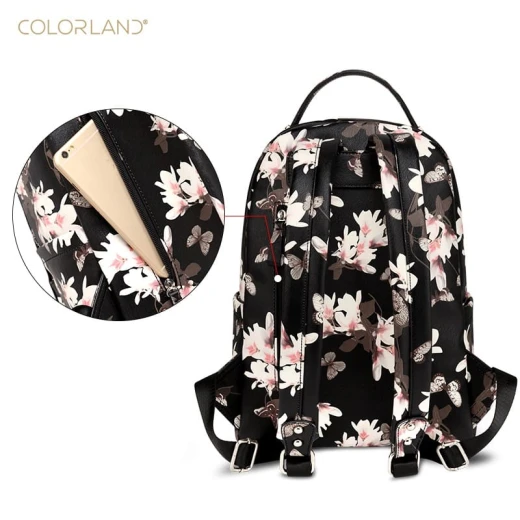 Colorland Mirabelle Faux Leather Diaper Backpack- Flower - كولورلاند - Image 6