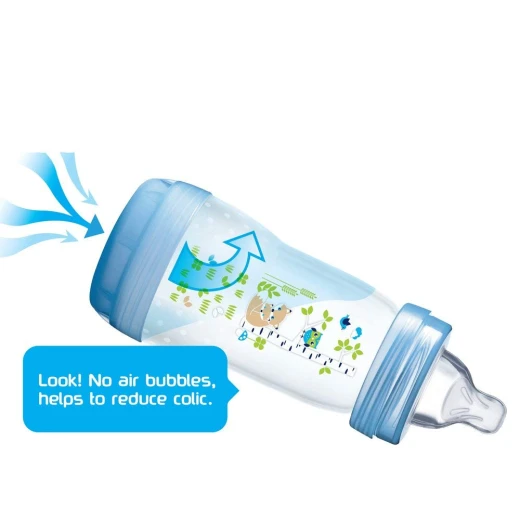 MAM Easy Start Self Sterilising Anti-Colic Bottle, Slow Flow (Designs May Vary) - 160 ml, 1 Bottle Only - أزرق - ام اند ام - Image 9