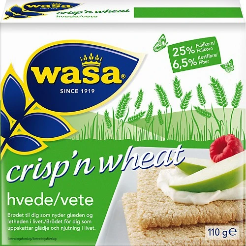 WAS Crispbread Crispn Wheat 110g - واسا