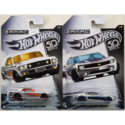 Hot Wheels - 50th Anniversary Zamac Diecast Vehicles - 1 Pack - Assorted - هوت ويلز - Image 2