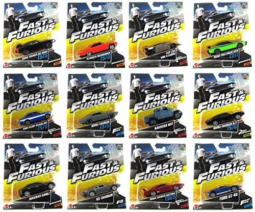 Fast & Furious Set, Assorted 12 Model Cars, Pack Of One - Assortment - ماتيل