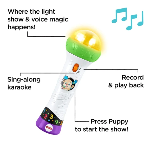 Fisher-Price Laugh and Learn Rock and Record Microphone - فيشر برايس - Image 6