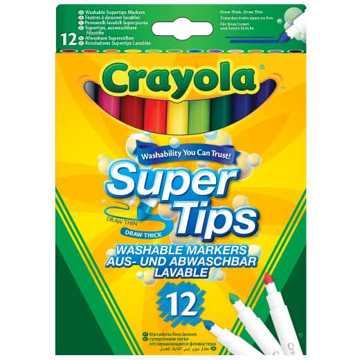Crayola 12 Bright Colour Supertips Pens Crayola 12 Bright Colour Supertips Pens