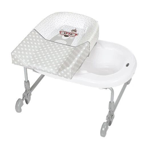 حوض استحمام Brevi Baby Pratico Red Magic مع وحدة تغيير تصميم مدمج وإعداد سهل لحديثي الولادة حوض استحمام Brevi Baby Pratico Red Magic مع وحدة تغيير تصميم مدمج وإعداد سهل لحديثي الولادة